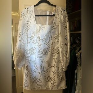 Elliatt Ivory Lace Overlay Dress